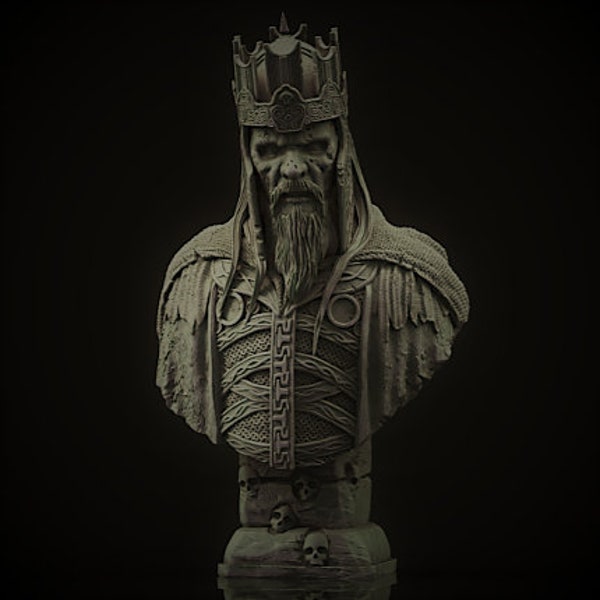 King Of Dead Büstü 3D BASKI Modeli STL Dosyası, Yüzüklerin efendisi Figür/Büst ,Lotr STL