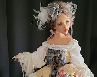 OOAK Art doll Stella. Interior doll, polymer clay. Hand dolls.