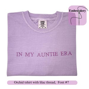 Personalized Embroidered Comfort Colors T-shirt, Custom Text