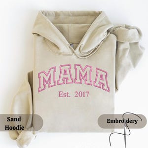 Sudadera con capucha bordada personalizada, sudadera con capucha bordada personalizada, sudadera con texto personalizado, sudadera con capucha navideña, sudadera con capucha para parejas, regalo para el Día de la Madre