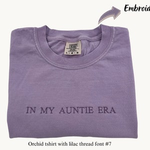 Personalized Comfort Colors T-Shirt, Custom Embroidered T-Shirts, Embroidered Comfort Colors Tee, Custom Embroidery, Gift for Her, Mom, Dad