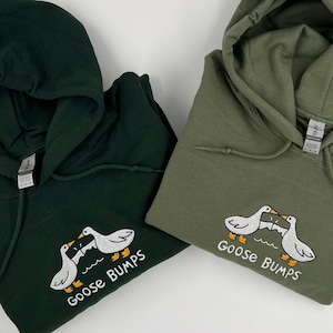 Embroidered Goose Bumps Hoodie, Goose Bumps Hoodies, Goose Bumps Shirt, Cozy Hoodies, Unisex Goose Hooded Sweatshirt, Halloween Sweatshirt