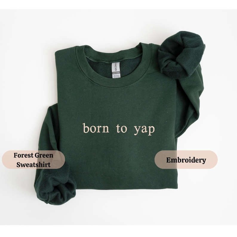 Besticktes Sweatshirt, Personalisiertes Rundhalsausschnitt, Kuscheliges Varsity Outfit Bild 7
