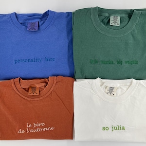 Camiseta bordada personalizada, regalo personalizado para mamá, ropa para la fiesta nupcial. imagen 6
