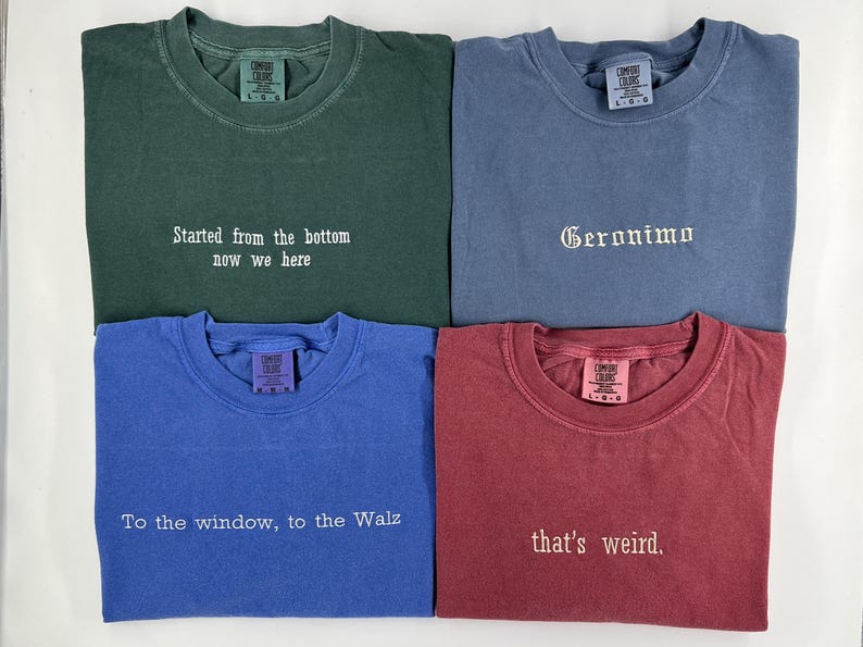 Custom Embroidered T-Shirt, Personalized Mom Gift, Bridal Party Apparel, bulk order