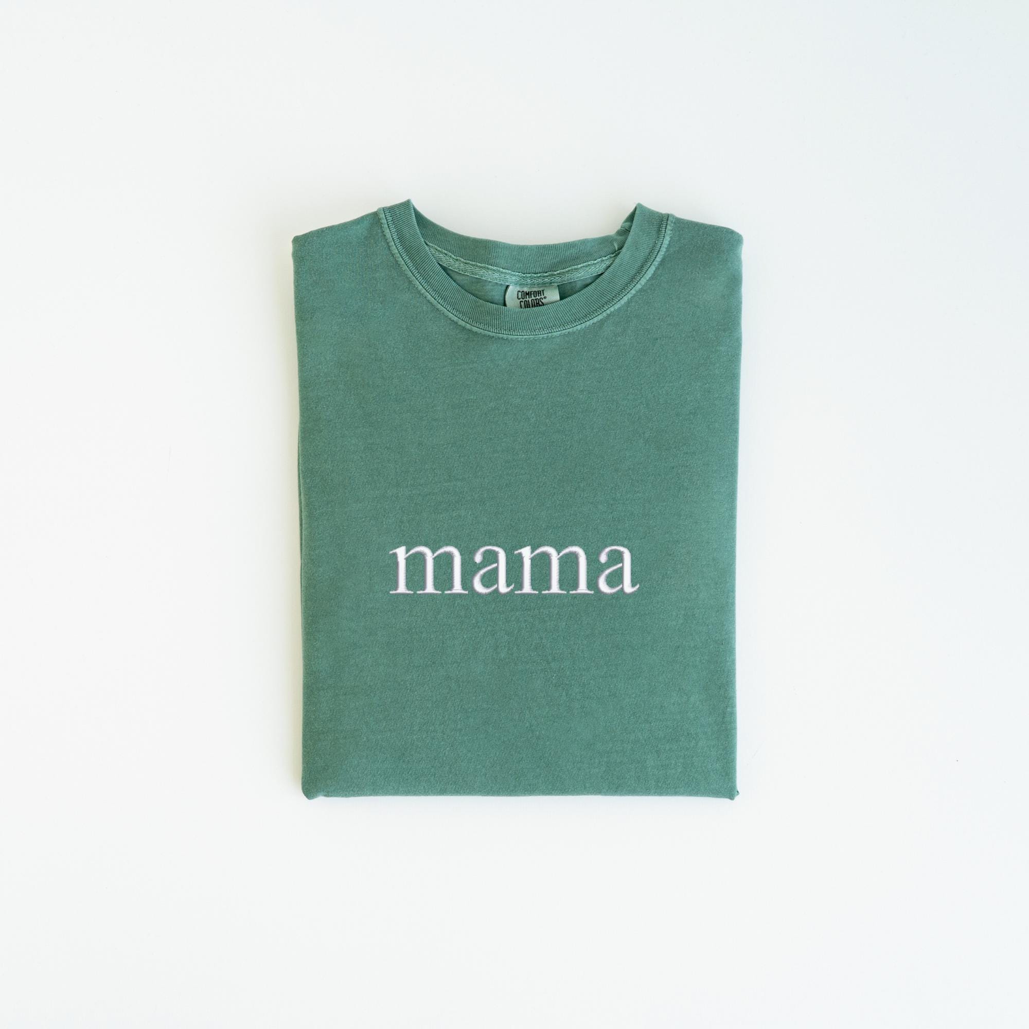 Custom Embroidered Comfort Colors Tshirt, Personalized Embroidered Shirt, Minimalistic Your Text Tee, Varsity Embroidery Outfit, Mothers day