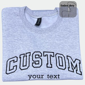 Custom Embroidered Sweatshirt, Personalized Hoodie, Gildan Cotton Blend Apparel image 15