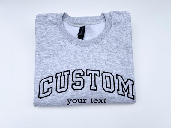 Custom Embroidered Sweatshirt, Custom Embroidered Hoodie, Embroidered Christmas Sweatshirt, Personalized Sweatshirt, Embroidered Sweatshirt