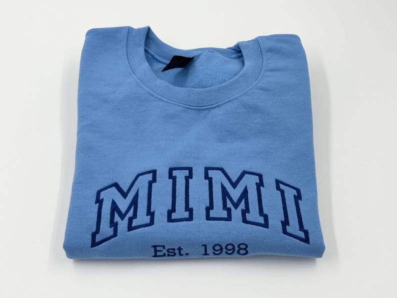 Custom Embroidered Sweatshirt, Personalized Hoodie, Gildan Cotton Blend Apparel image 4