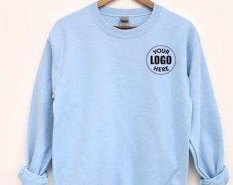 Custom Logo Embroidered Sweatshirt,  Custom Logo Sweater, Business, School, Sport Events University Logo Sweatshirt, Logo Embroidery