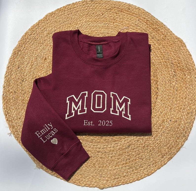 Custom Embroidered Sweatshirt, Personalized Hoodie, Gildan Cotton Blend Apparel image 6