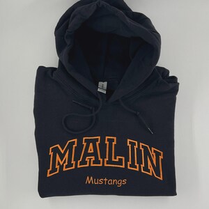 Custom Embroidered Sweatshirt, Personalized Hoodie, Gildan Cotton Blend Apparel image 2