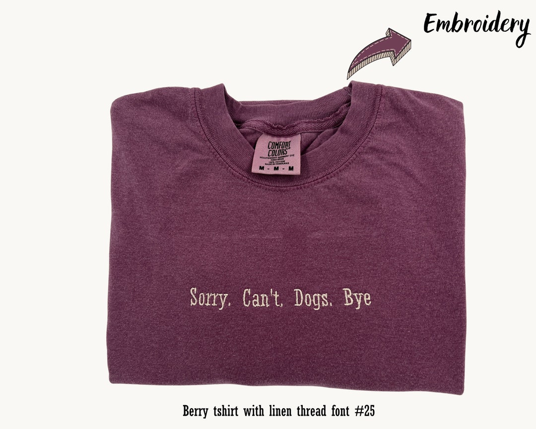 Custom Comfort Colors T Shirt Personalized Embroidered Tshirts