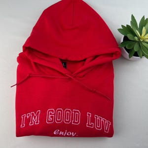 Custom Embroidered Sweatshirt, Personalized Hoodie, Gildan Cotton Blend Apparel image 5