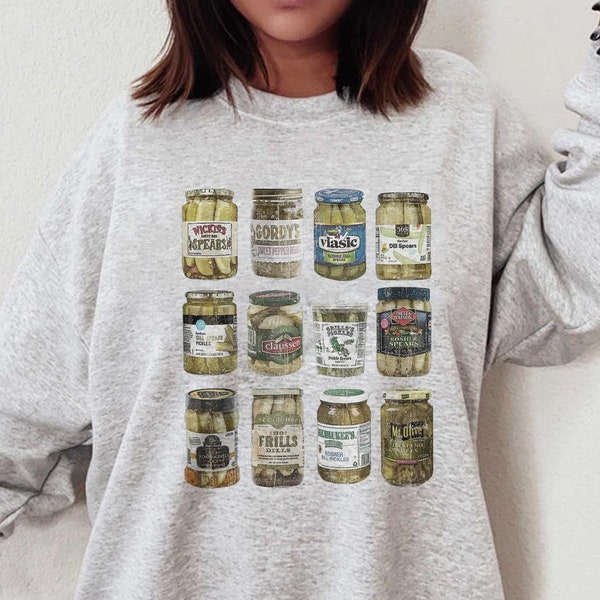 Vintage Canned Pickles Funny Pickle Lovers Inspired Tee, Canned Pickles Sweatshirt