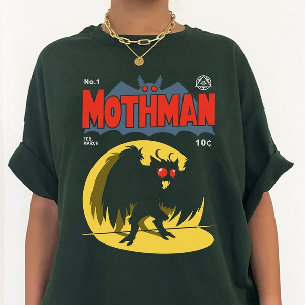 Mothman The legend comic shirt, Mothman Spook Show T-Shirt