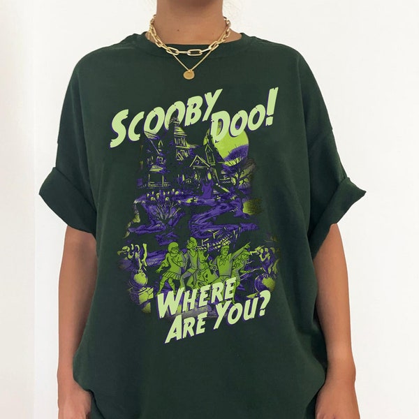 Scooby Doo where are you Shirt, Scooby-Doo Mystery Incorporated Scary House Shirt, Scooby Doo Shirt, Halloween Gift, Trick Or Treat Shirt