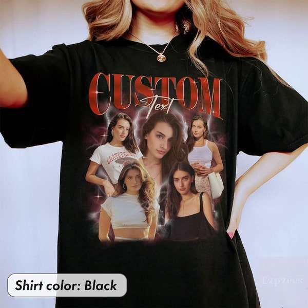 Camiseta de rap pirata personalizada, foto personalizada: camiseta gráfica vintage de los años 90, camisa con foto personalizada, PERSONALIZA tu propia idea pirata aquí, inserta tu diseño