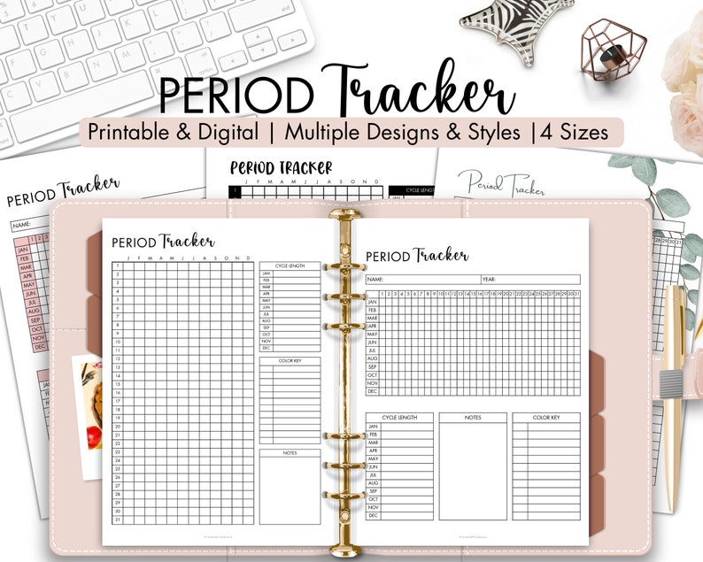 Period Chacker Printable Period Tracker Menstrual Cycle Tracker| Period Calendar ...