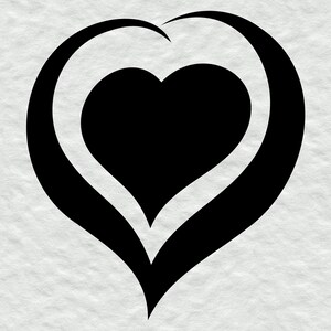 Heart svg, decorative heart, Love Svg, Valentine&#39;s Day Heart Svg, Heart PNG, cricut, Silhouette