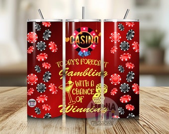 Custom Casino Tumbler, Nom du casino personnalisé, cadeau pour elle, Name Tumbler, Casino Tumbler