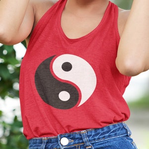 Unisex, Jersey Tank Top, Yin Yang, Gift, Gift for Him, Gift for Her, Clothing, Streetwear, Tank Top, Summer, T Shirt, Apparel,