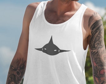 Unisex, Jersey Tank Top, Shark, Gift, Gift for Him, Gift for Her, Clothing, Streetwear, Tank Top, Summer, T Shirt, Apparel, Fishing,