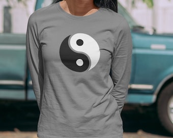 Yin Yang Long Sleeve Shirt, Unisex Graphic Tee