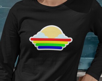 Rainbow Sun Clouds Long Sleeve Shirt