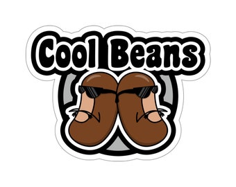 Bean Sticker Cool Beans Sticker | Laminated Matte Vinyl Sticker | Cute Sticker ...