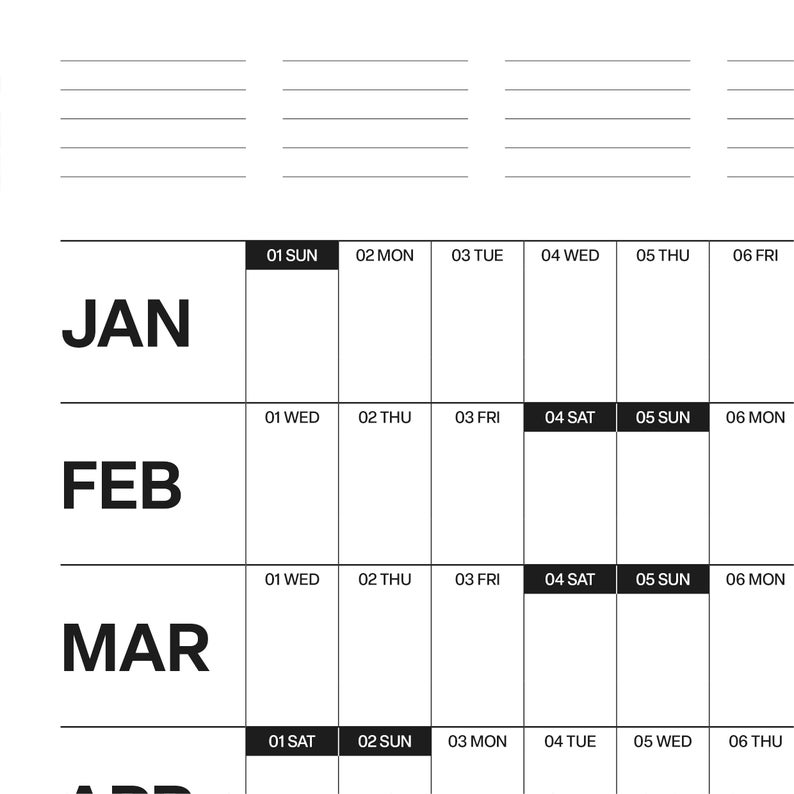 PRINTABLE 2023 Wall Calendar Digital PDF Instant Download 2023 Wall