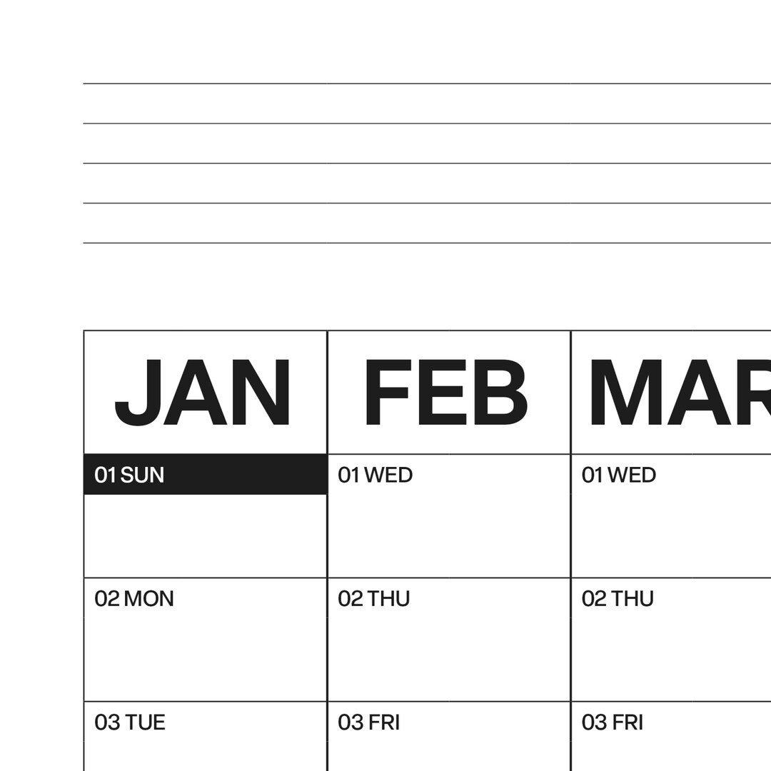 PRINTABLE 2023 Wall Calendar Digital PDF Instant Download 2023 Wall