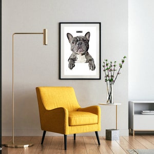 personalised pet portrait wall art