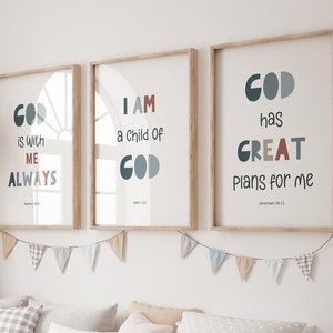 Set of 3 Christian nursery wall art,Bible verse wall art,Scripture wall art,Nursery prints,Christian nursery decor,Nursery decor,Bible