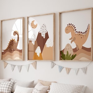 Set of 3 dinosaur prints,Dino decor,Baby boy nursery,Toddler boy prints,Kids room print,Modern nursery,Boho print,Dino nursery,Dino print