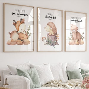 Set of 3 Christian nursery wall art,Bible verse wall art,Scripture wall art,Nursery prints,Nursery wall art christian,Nursery decor,Bible