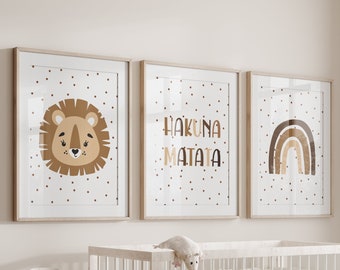 Hakuna Matata,Safari Kinderzimmer,Dschungelkinderzimmer,Kinderzimmer Dekor,der König der Löwen,Der König der Löwen Poster,Kinderzimmer mit Safari-Thema,Löwen Kinderzimmer Druck