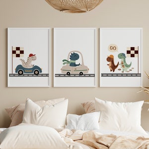 Set of 3 Dinosaur Nursery Prints,dinosaur Nursery,nursery Decor,baby ...