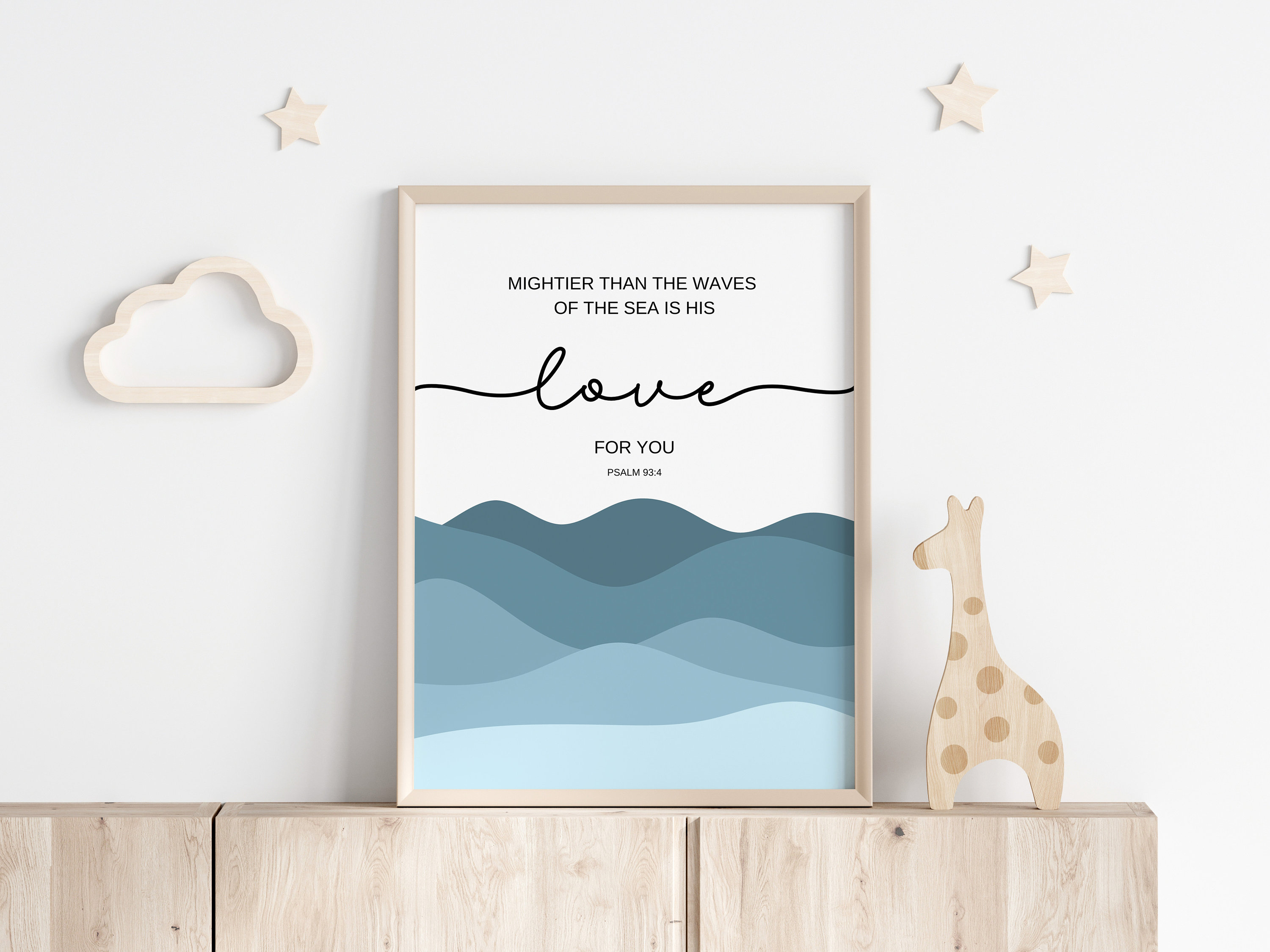 Set of 3 Christian Nursery Wall Art,bible Verse Wall Art,scripture Wall