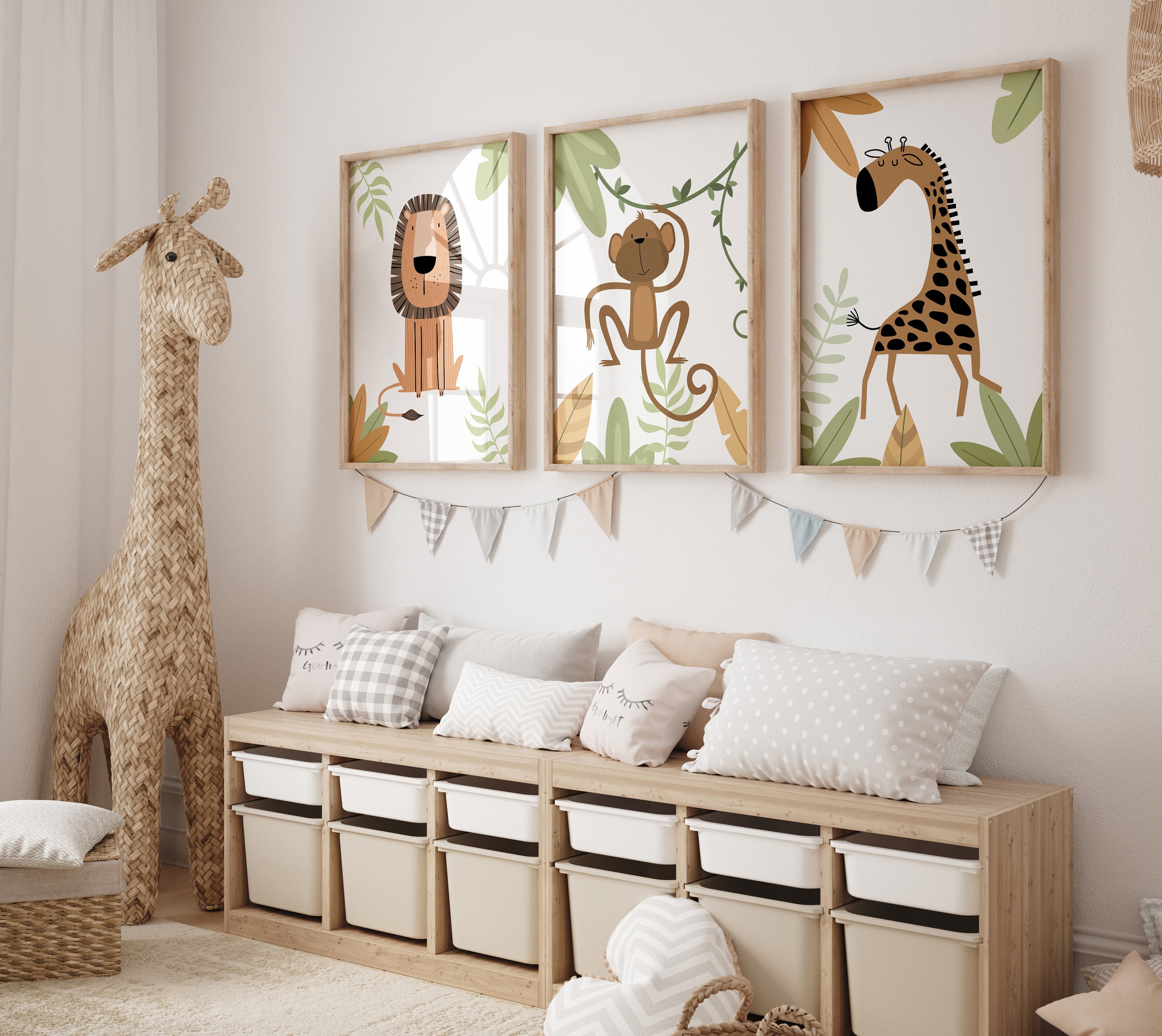 Set of 3 Safari Animal Prints,safari Nursery Print,giraffe Print ...