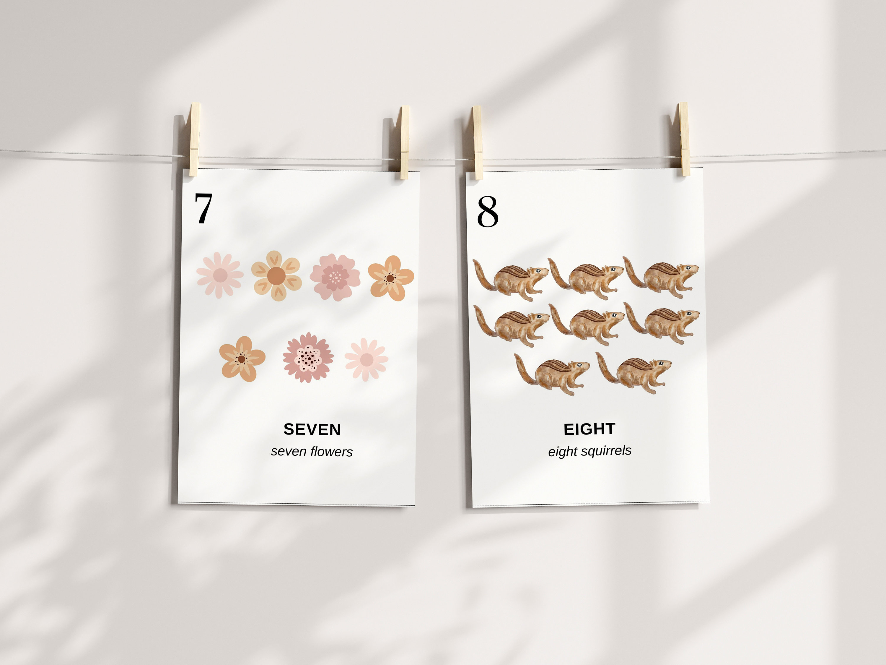English Number Flashcards for Kids
