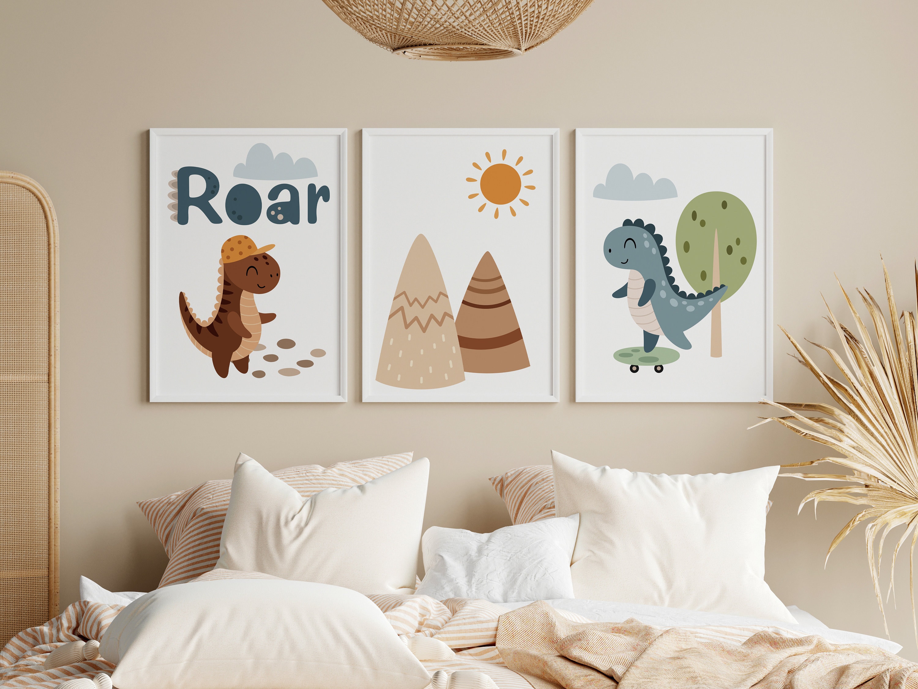 Set of 3 Dinosaur Nursery Prints,dinosaur Nursery,nursery Decor,baby ...