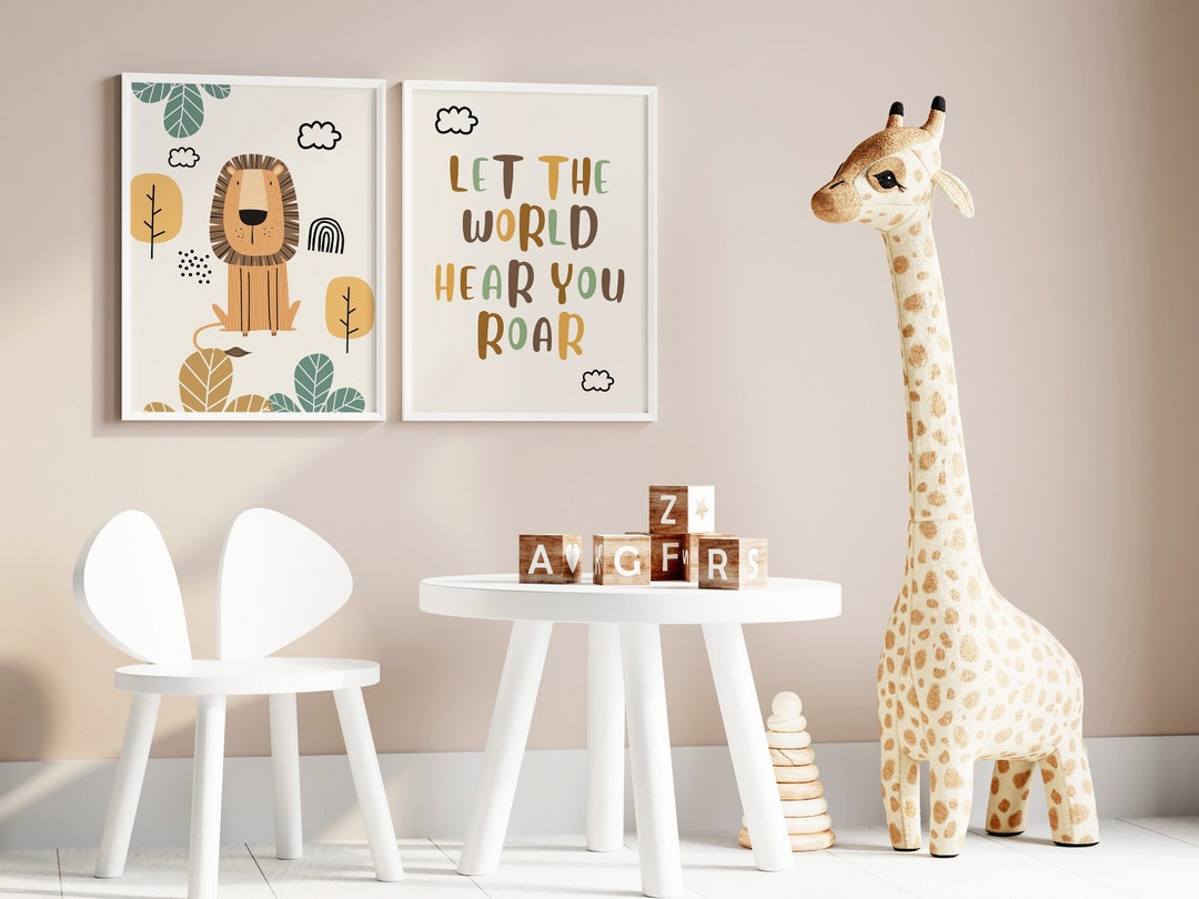 Set of 2 Safari Animal Prints,safari Animals,jungle Animals,african ...