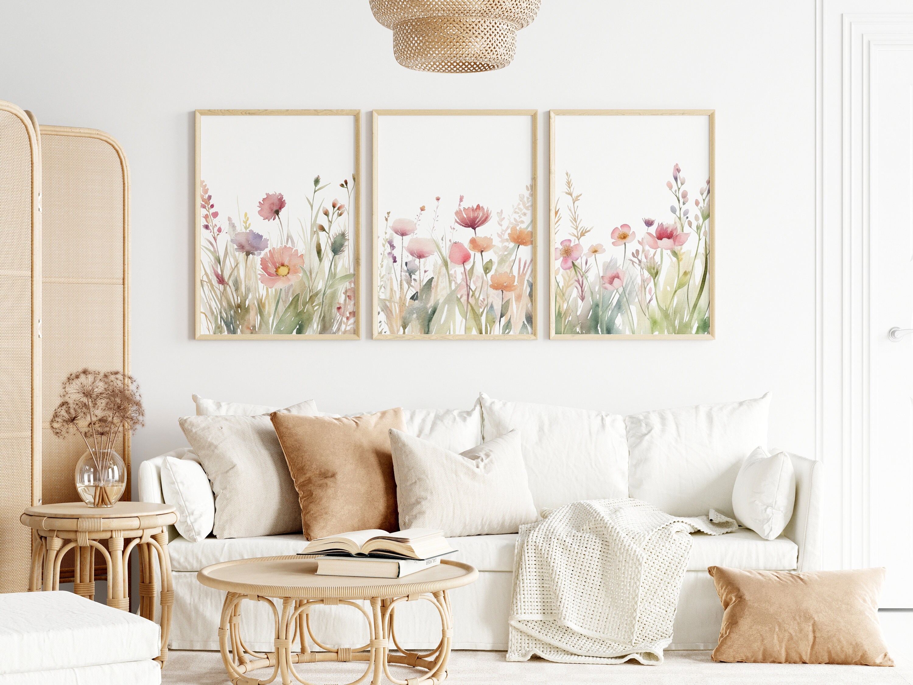 Set of 3 Wildflower Nursery Prints,baby Girl Nursery,nursery Wall Art ...