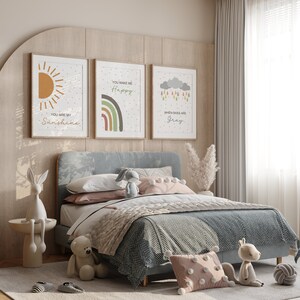 Set of 3 You Are My Sunshine Nursery Print,nursery Print,sun Print ...