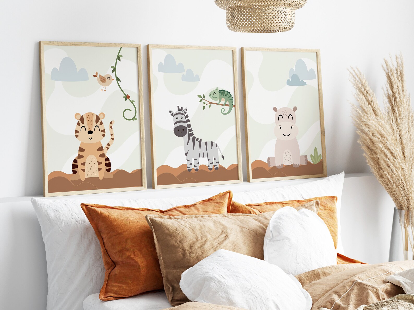 Set of 6 Safari Nursery Prints,safari Nursery Decor,nursery Wall Art ...