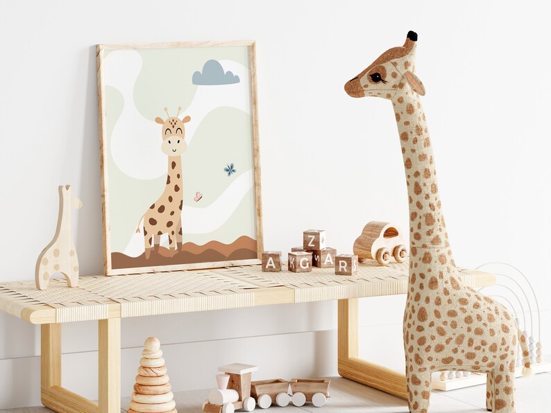 Set of 6 Safari Nursery Prints,safari Nursery Decor,nursery Wall Art