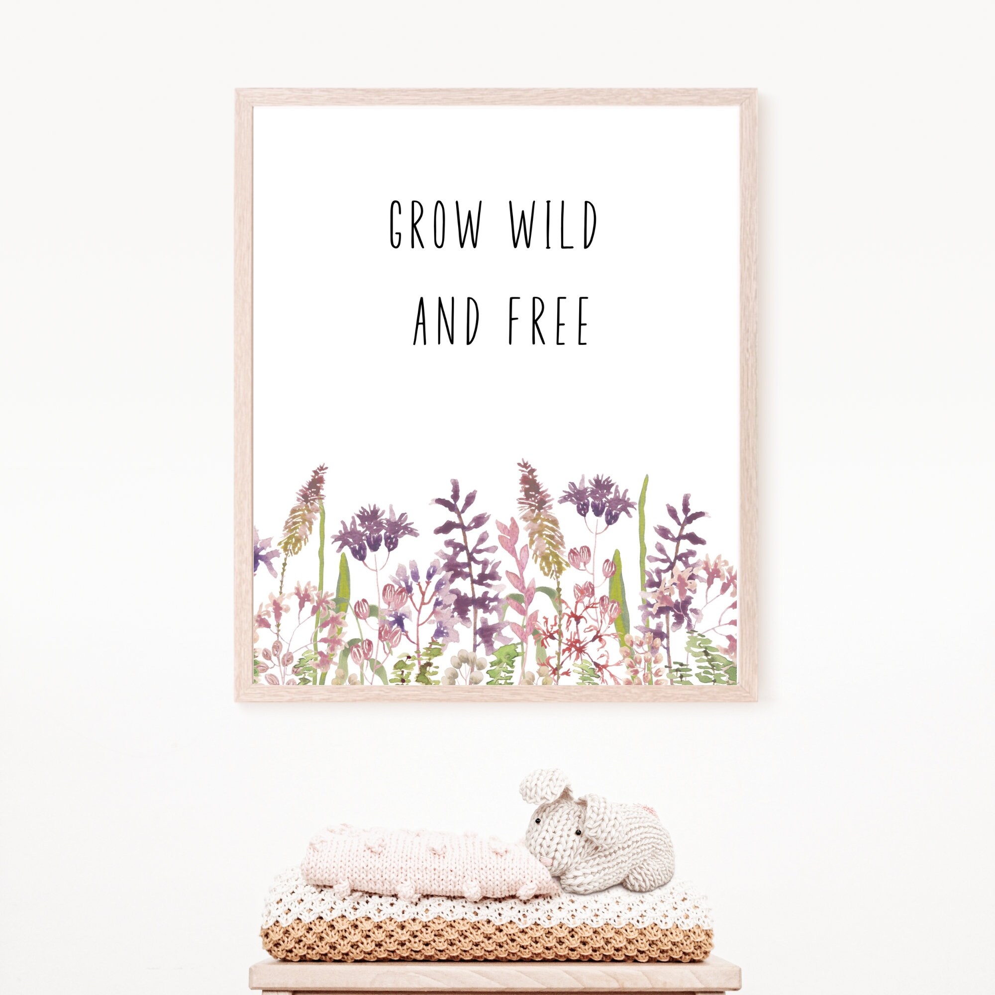Set of 3 Wildflower Nursery Prints,baby Girl Nursery,nursery Wall Art ...