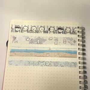 TheCoffeeMonsterzCo 24&quot; Washi Tape Sample Subscription - Nautical, Summer, Beach, Travel, Sailor, Bubbles