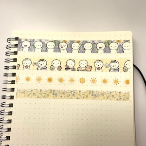 TheCoffeeMonsterzCo 24&quot; Washi Tape Sample Subscription - Spring flower, Summer picnic, sunshine, warm, yellow
